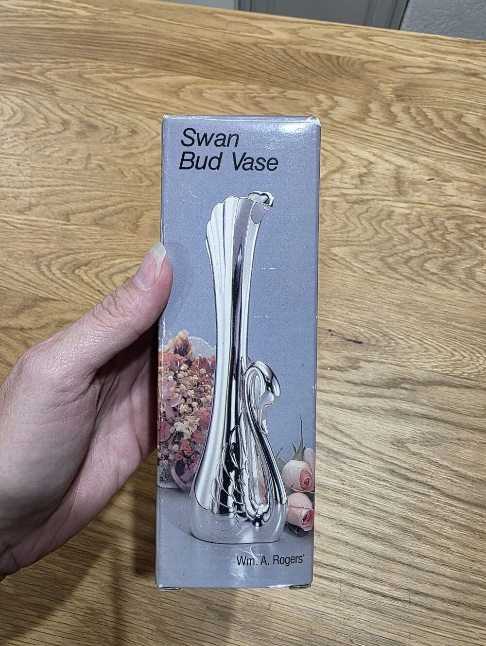 Swan Bud Vase - Silver Finish